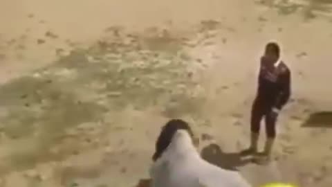 man vs caw amazing funny video