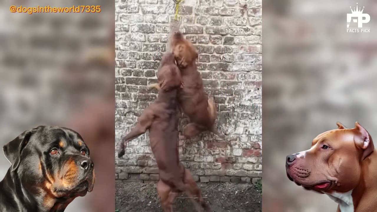 Rottweiler vs Pitbull Terrier - Pitbull vs Rottweiler Real Fight Kill