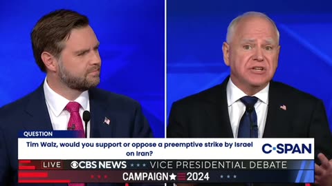 WOW! Tim Walz Falls on His Face in Very First Question - "Expansion Israel and it's Proxies?" WTH?
