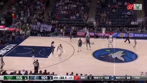 Giannis placed the ball out of bounds to get his brother in the game 🤣