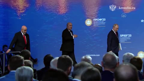 Russian President Putin speaks at the St Petersburg International Economic Forum