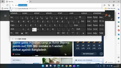 On screen Keyboard