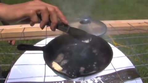 1 MINUTE GRILLED CHEESE SOLAR COOKING