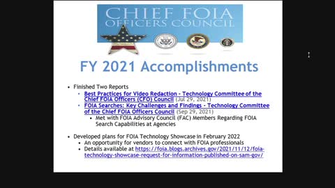 Chief FOIA Officers Council Meeting - November 17, 2021