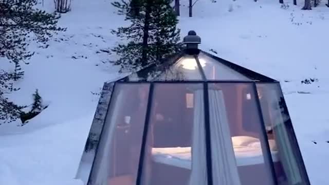 Imagine spending the winter in this portable hut