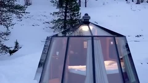 Imagine spending the winter in this portable hut