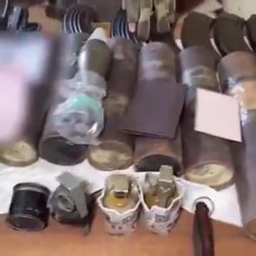 Some of the weapons found by the IDF in the MRI complex of Gaza's Shifa Hospital.