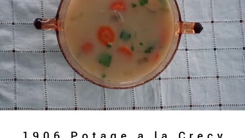 1906 Potage a la Crecy