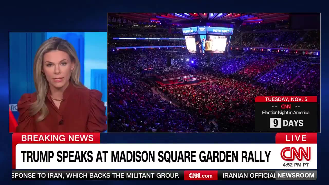 CNN just cut away from Trump’s rally at MSG in New York City and FACT CHECKED him