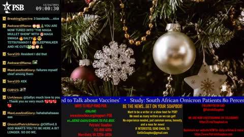 2021-12-24 08:42 EST - Patriots Soapbox AM: with LadyRWB , MykelJaye & DD