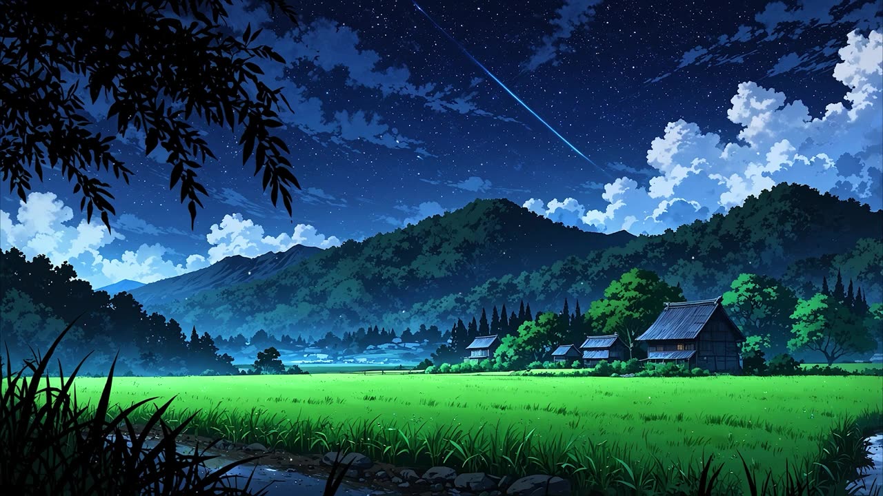 Night Sky Over the Countryside 🌠 | Lo-Fi for Peaceful Nights