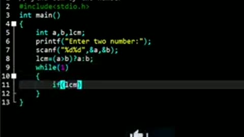 program to find lcm of two numbers