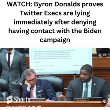 Byron Donalds Proves Execs are Lying to Congress | Twitter Files