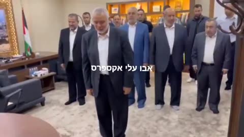 October 7th Hamas deputy leader Saleh Al-Arouri (far left) was eliminated in Beirut today 🎯
