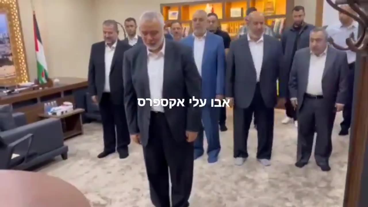 October 7th Hamas deputy leader Saleh Al-Arouri (far left) was eliminated in Beirut today 🎯