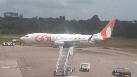 Boeing 737 MAX 8 PR-XME faz seu pushback antes de decolar de Belém do Pará para Macapá
