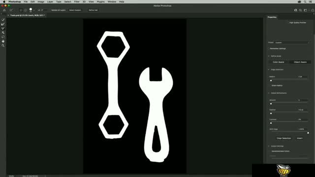 Removing a halo using Select and Mask