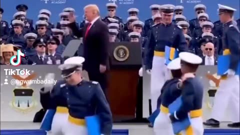 A Tale of Two Presidents at Naval Academy graduation.