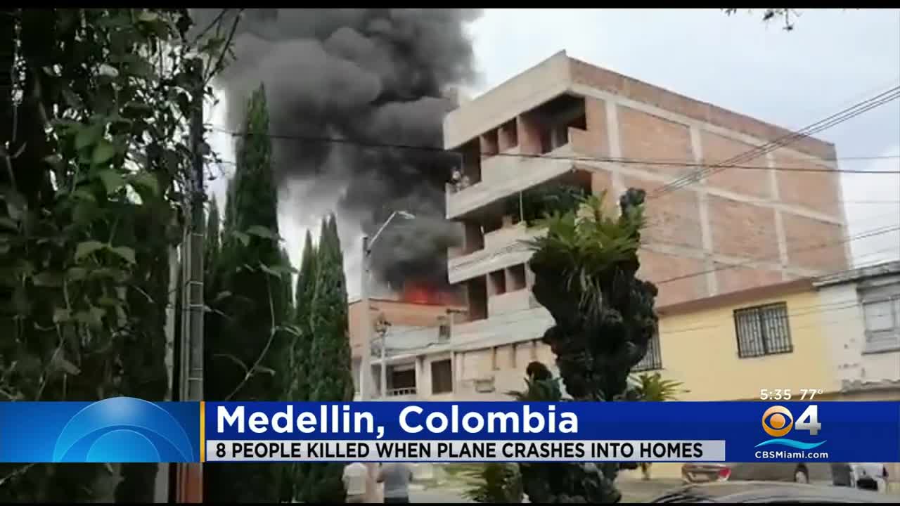 Small Plane Crashes In Medellin, Colombia Neighborhood, Killing Eight People