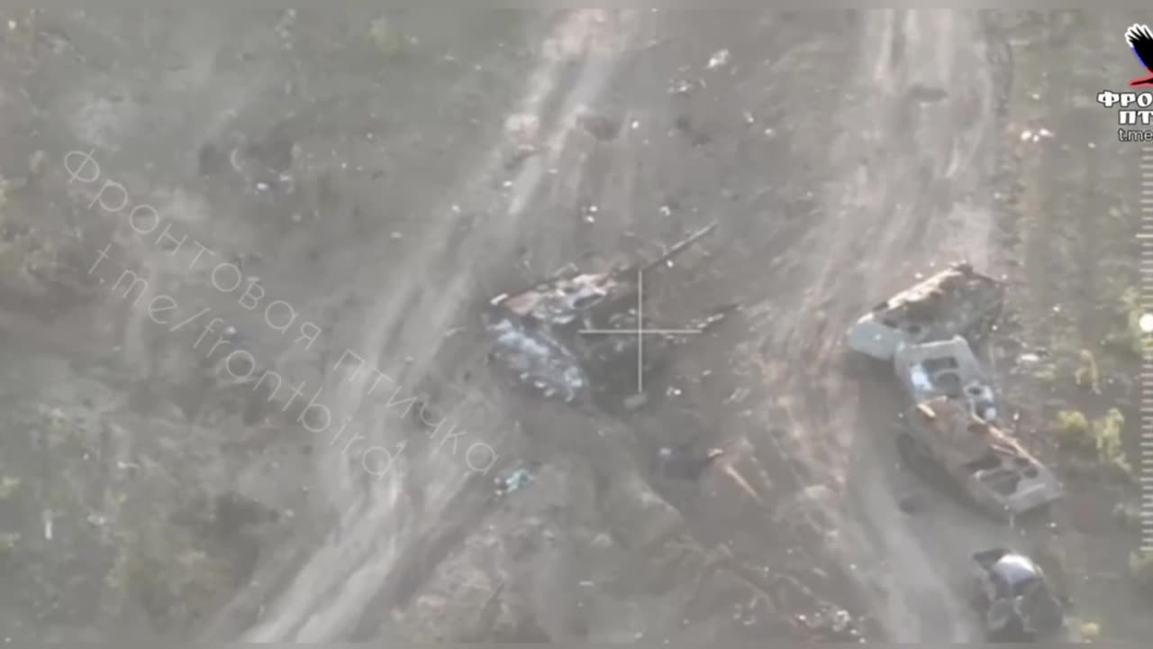 Footage of the destruction of the British Challenger 2 tank in the battle near Rabotino