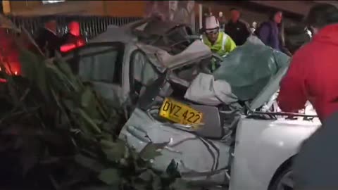 Choque vehicular en vías de Cundinamarca