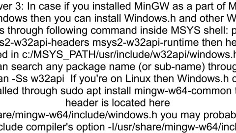 How to use the Windows API in MinGW