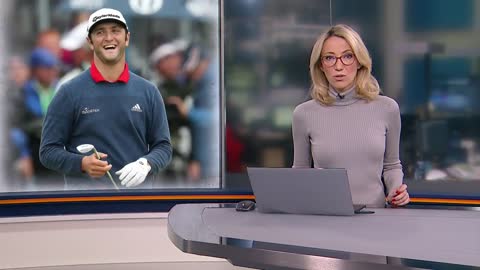JON RAHMS GOLF-ZAUBERSCHLAG: Golfball tanzt auf dem Wasser zum Ass