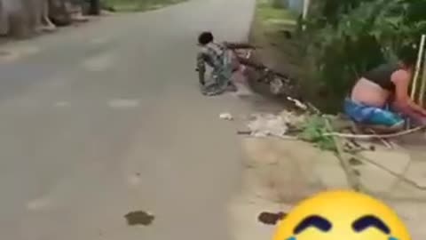 Bycycle funny fails #shortsvideo