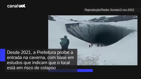 Ushuaia: Brasileiro morre após ser atingido por placa de gelo em caverna na Argentina