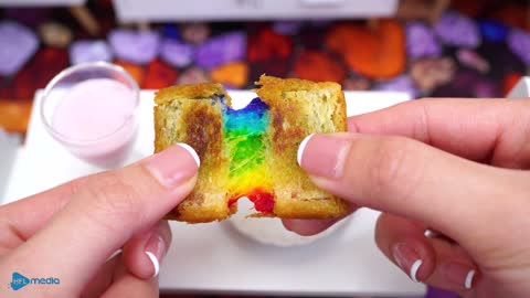 AMAZING!! How To Make Miniature Rainbow Grilled Cheese Sandwich -ASMR Cooking Mini Food