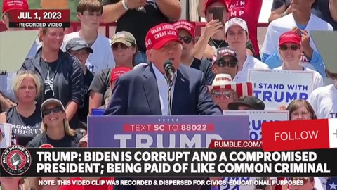 Donald Trump criticized President Joe Biden at a rally, labeling him as a "criminal and liar"