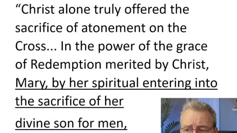 Mary atoned for our sins??