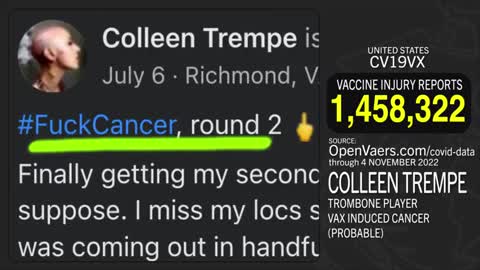 ROBOT TROMBONE PLAYER HAS VAX POISON INDUCED CANCER