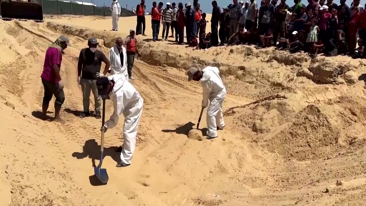 Palestinian bodies buried in mass grave following Israeli transfer