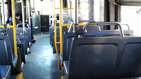 Back seat bus ride in a transdev/N.i.c.e new flyer xn40 cng bus