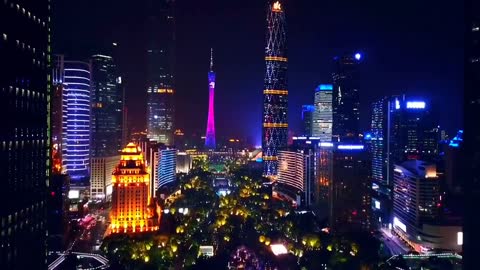 A night view of a beautiful city