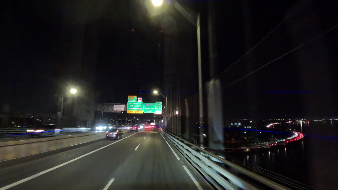 4K Driving Over Crossing Over Verrazano Narrows Bridge Staten island Brooklyn to Staten island ASMR