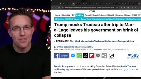 Trump Hysterically TROLLS 'Governor' Trudeau and The 'State' of Canada as Lib Government..