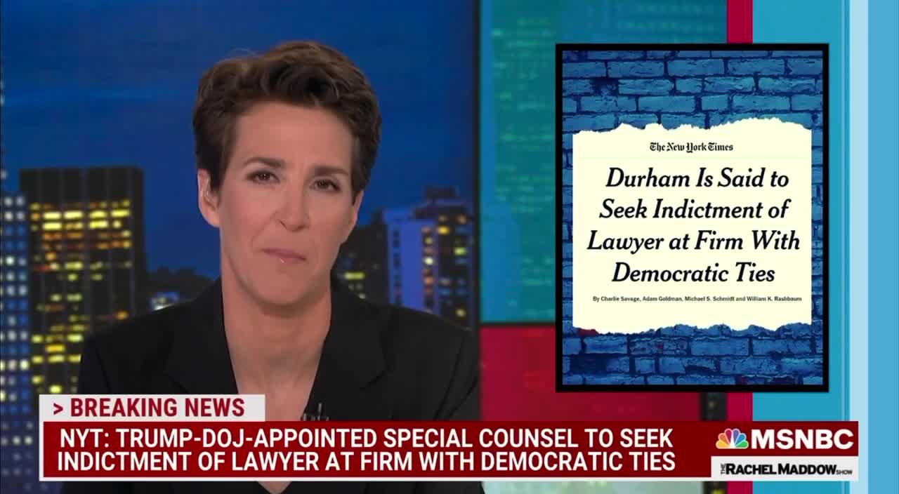 Rachael Maddow goes on an anxiety ridden tirade about John Durhum