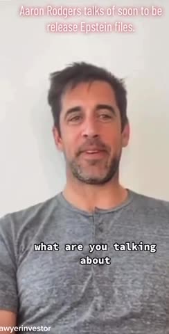 Aaron Rogers talking about the Epstein Client List About to be Released