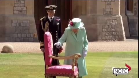 Queen ElizabethWalking Around in her Garden