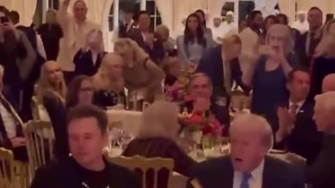 EPIC VIDEO: Trump and Elon doing the YMCA at Mar-a-Lago at Thanksgiving Dinner.