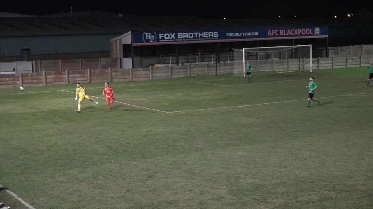 Freckleton Goalkeeper Is Quickly Off His Line