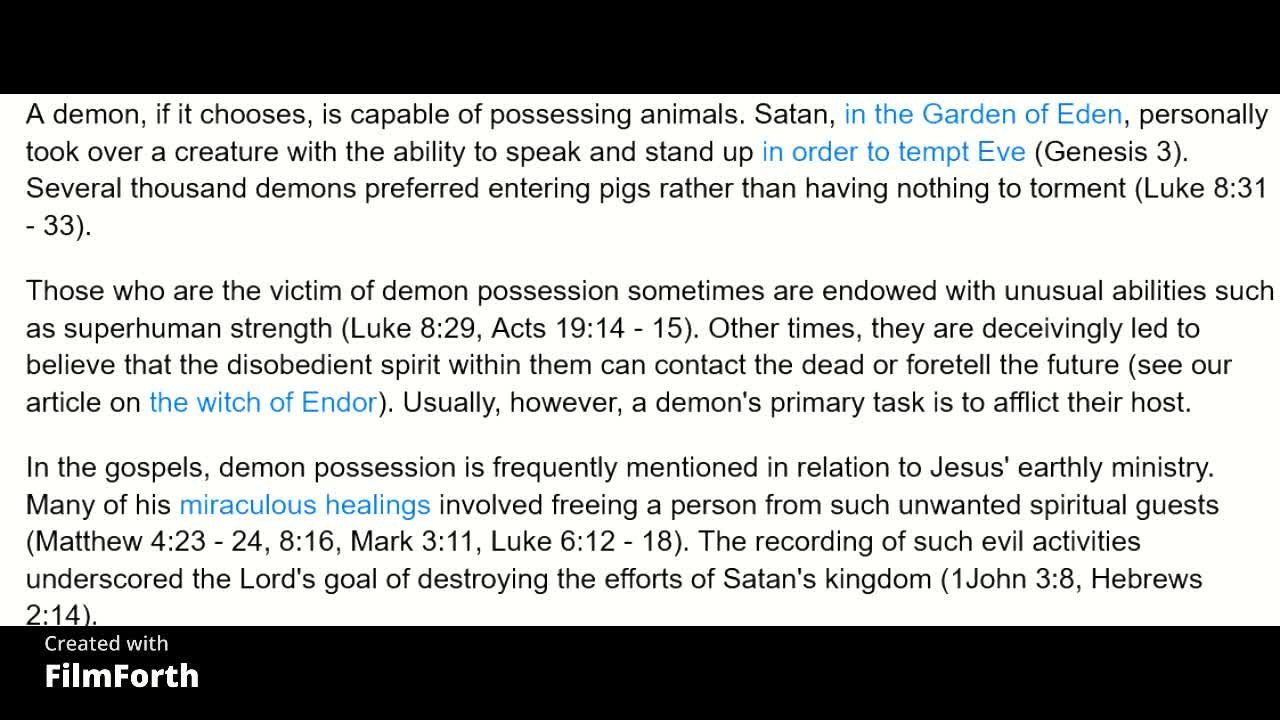 Increase in demonic possession