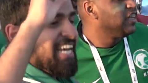 Saudi Fans Take On Argentine Fans In The _Water Bottle Challenge_ _ Oh My Goal