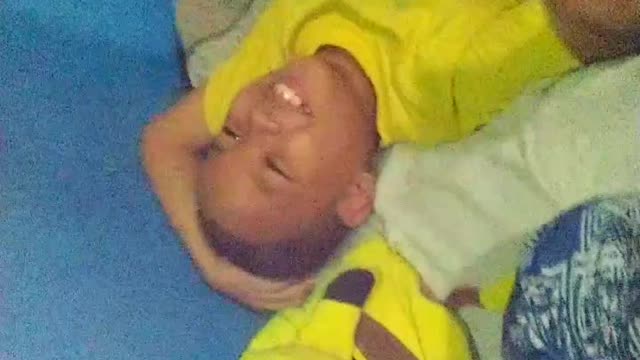 Playing with my sun. Kiliti challenge no laughing or else pay the consequence c