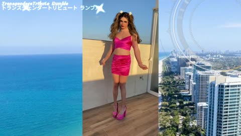 In pink this tgirl is awesome