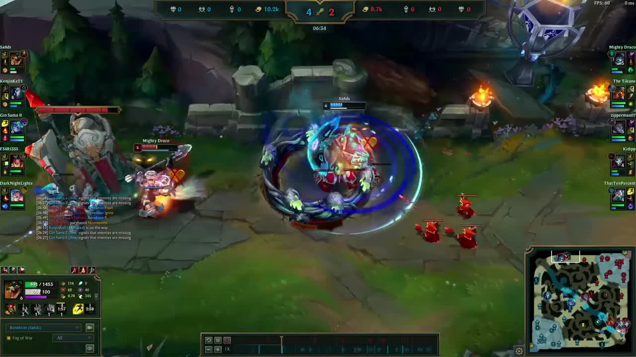 RENEKTON Dive Yorick full HP with bone plating