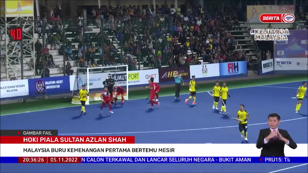 5 NOV 2022 B.PERDANA - HOKI PIALA SULTAN AZLAN SHAH: MALAYSIA BURU KEMENANGAN PERTAMA BERTEMU MESIR