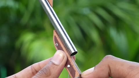 Bamboo crafting idea with mini slingshot